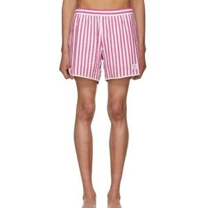 Men’s Noah Pink Seersucker Swim Shorts - Sz M